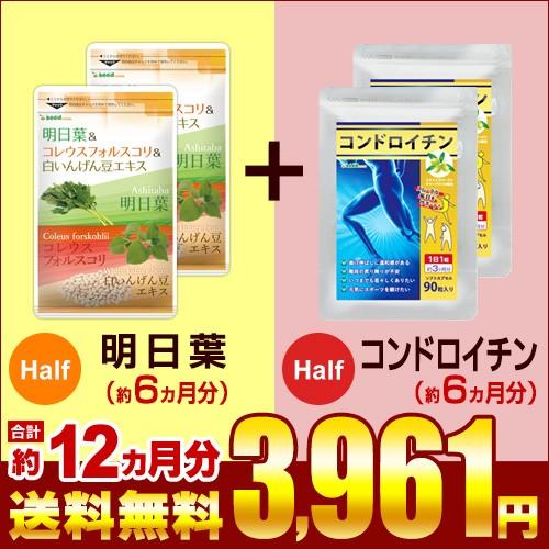 サプリ サプリメント 明日葉 コレウスフォルスコリ 白いんげん豆 約6ヵ月分 コンドロイチン 約6ヵ月分 合計約12ヵ月分 ダイエット シードコムスpaypayモール店 通販 Paypayモール