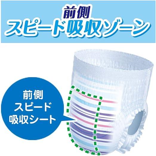 【ケース販売】エリエール グーン ナイトジュニア パンツ おむつ (身長目安 110~140cm) 84枚(14枚×6パック) 夜用おむつ [うつぶせ寝モレに強い]の画像