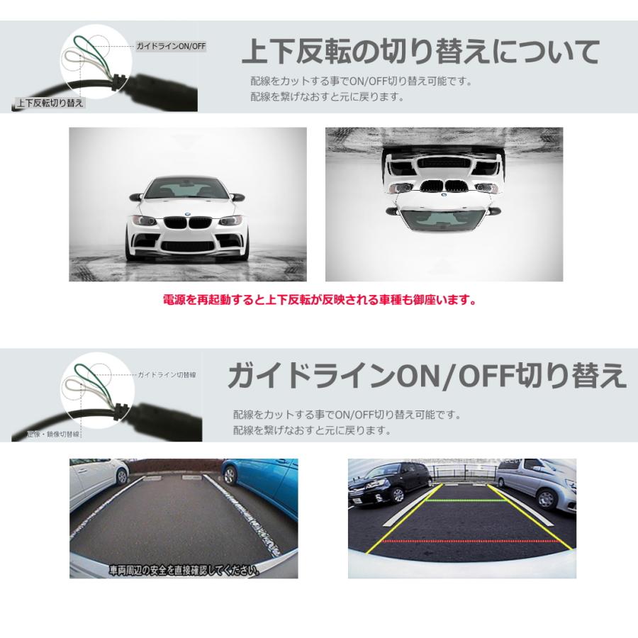 バックカメラ バックモニター 100万画素 後付け 24v 超広角 高画質 4ピン 配線 ナンバー 本体 バックカメラセット｜seedjapan｜11