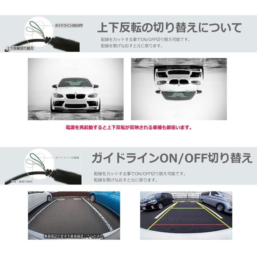 バックカメラ モニター モニターセット 24v 後付け 高画質 超広角 防水 ナンバー 本体 埋込型 100万画素｜seedjapan｜09