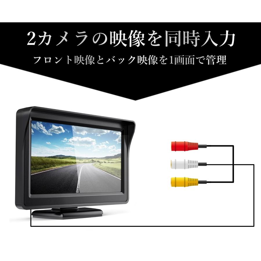 バックカメラ モニター モニターセット 24v 後付け 高画質 超広角 防水 ナンバー 本体 埋込型 100万画素｜seedjapan｜10