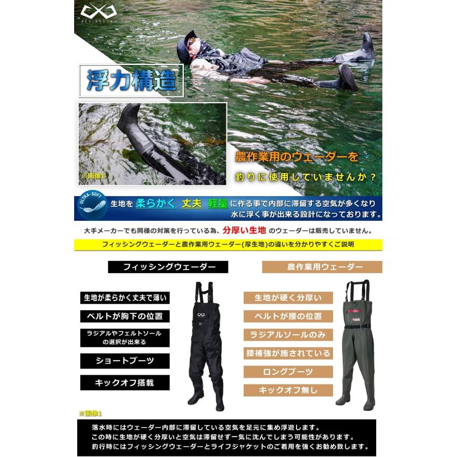 BASARO ウェーダー 釣り 渓流 胴長 胴長靴 フェルト ラジアル BASARO ウェーダー 釣り 渓流 胴長 胴長靴 フェルト ラジアル