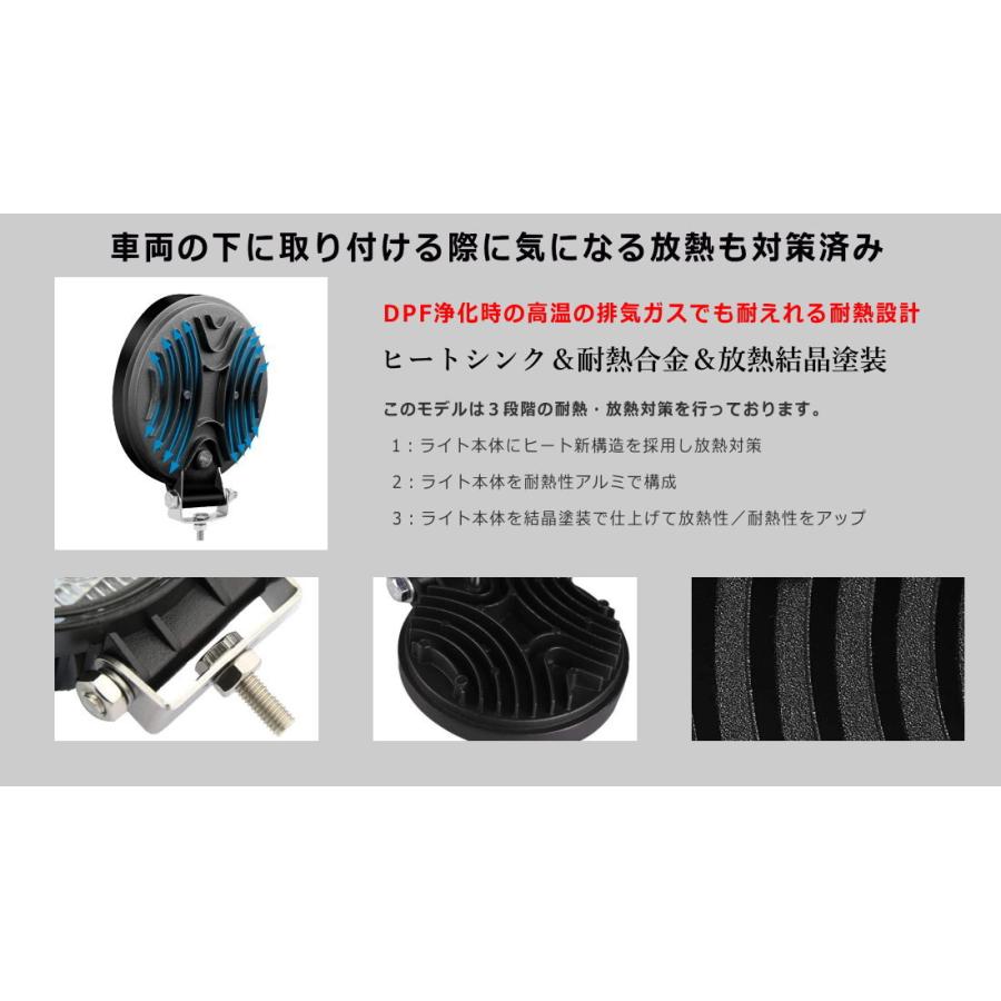 LED作業灯 12v 24v トラクター トラック LED ワークライト 42w ledワークライト 防水 爆光 集魚灯 LED投光器 4個｜seedjapan｜10