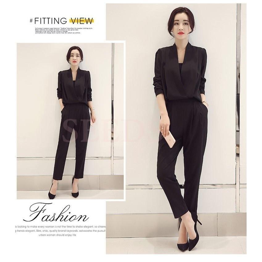 人気色-オールインワン パンツドレス パーティードレス オーバーオール