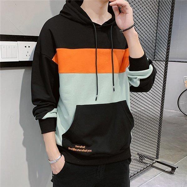 在庫処分大特価 秋服 パーカー 秋服 メンズ 配色切替え トレーナー スウェット 秋 服 メンズ パーカー 無地 送料無料 春秋 フード付き パーカー カプルオーバー パーカー カラー カーキ Www Ellepiserramenti It