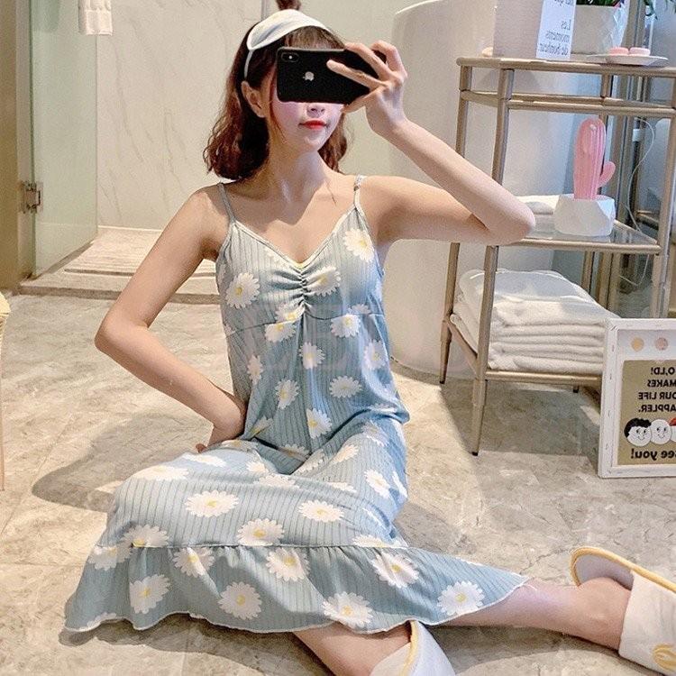 お歳暮 パジャマ レディース 春夏パジャマ 花柄 キャミワンピース ロングネグリジェ 綿 パッド付きワンピース 部屋着 可愛いルームウェア 寝巻き ゆったり