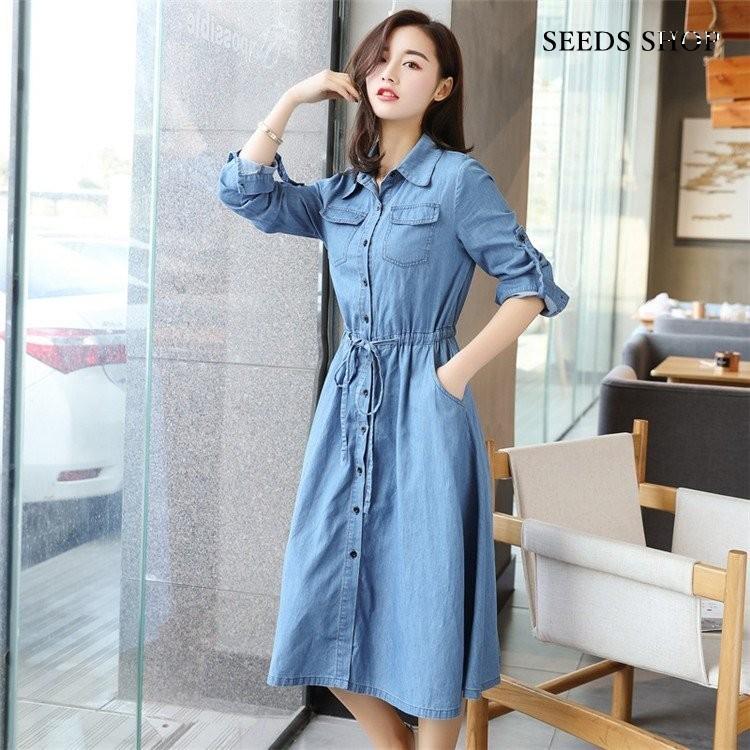 ワンピース レディース 秋 長袖 無地 Aライン 秋冬 服 新作 大人 おしゃれ 17特集