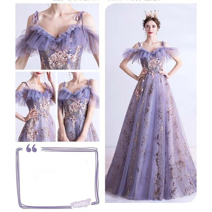 海外ドレス 大人 ピアノ カラードレス 袖あり 演奏会 発表会 大きい