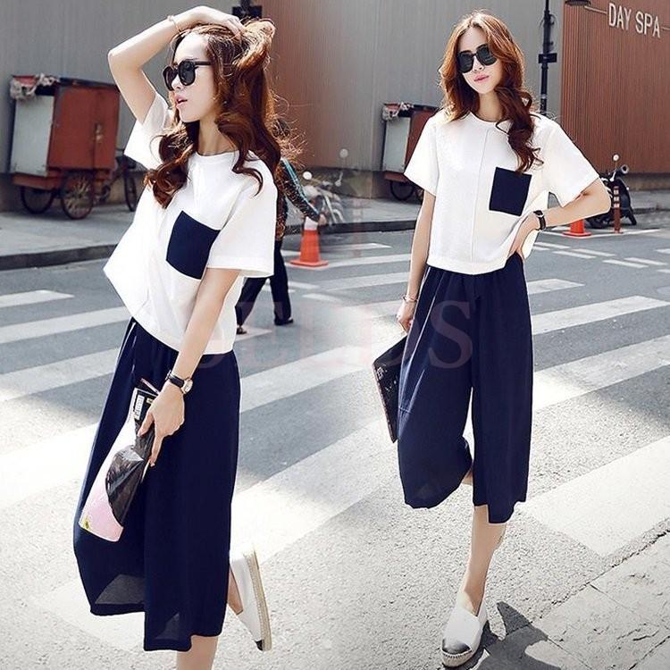 セットアップ レディース 40代 夏 きれいめ 半袖 上下セット 韓国風 ゆったり 大きいサイズ 2点セット オシャレ スポーツ Tシャツ ズボン カジュアル ブランド激安セール会場