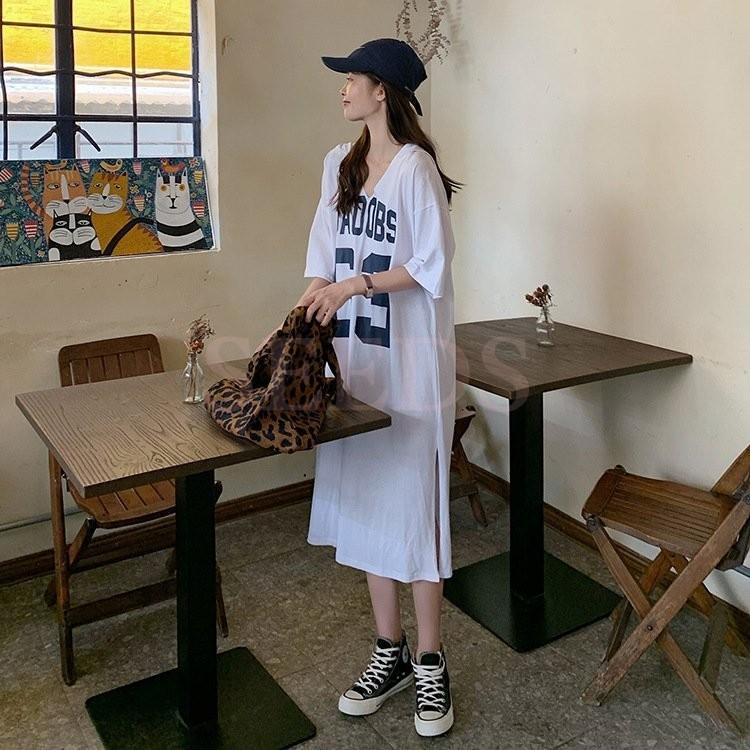 ワンピース レディース 夏 40代 ロング丈tシャツ パーカー 帽付 きれいめ オシャレ 韓国風 ゆったり シャツワンピース ロング丈ワンピース 2色 新作