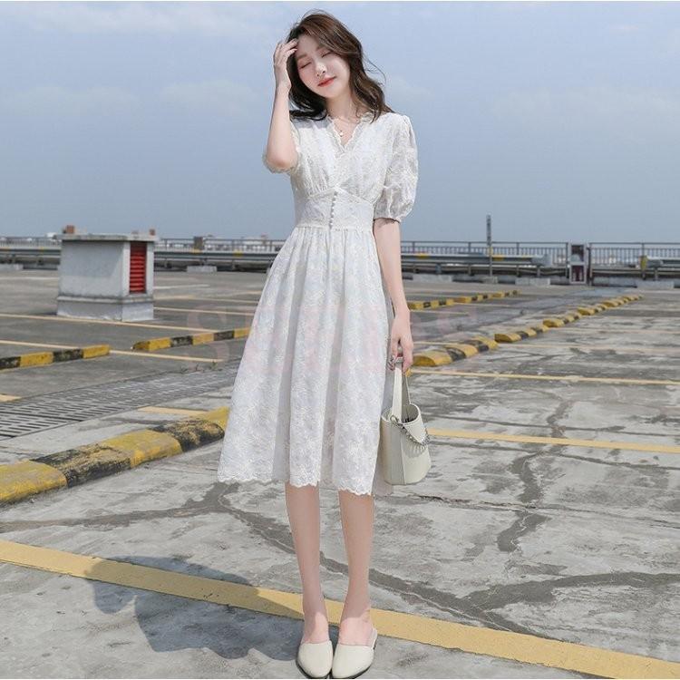 ワンピース レディース ワンピース Vネック 白 スリット マキシワンピース 通勤 Ol 韓国風ワンピース 夏 ロングワンピース Y シーズストア 通販 Yahoo ショッピング