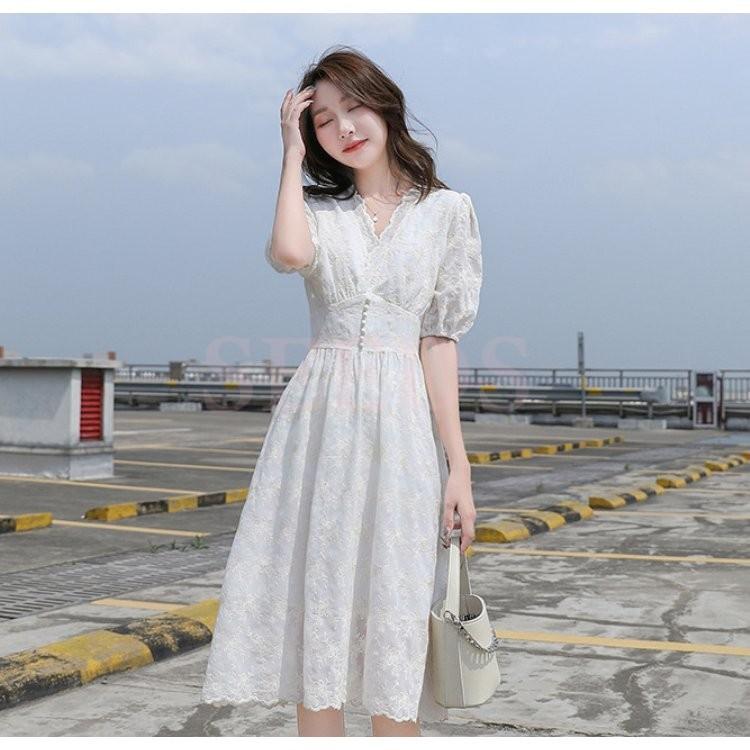 ワンピース レディース ワンピース Vネック 白 スリット マキシワンピース 通勤 Ol 韓国風ワンピース 夏 ロングワンピース Y シーズストア 通販 Yahoo ショッピング