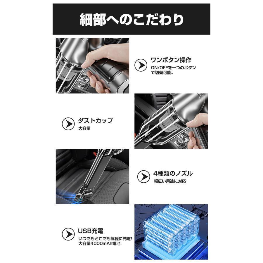 USB充電式ミニハンドヘルド掃除機 小型コンパクト ハンドクリーナー ミニ掃除機 ハンディクリーナー コードレス