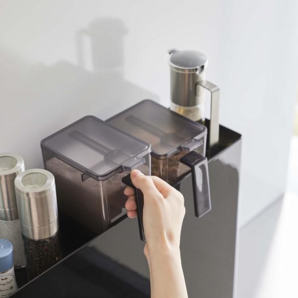 tower 山崎実業 隠せる調味料ラック タワー ホワイト6003 / ブラック