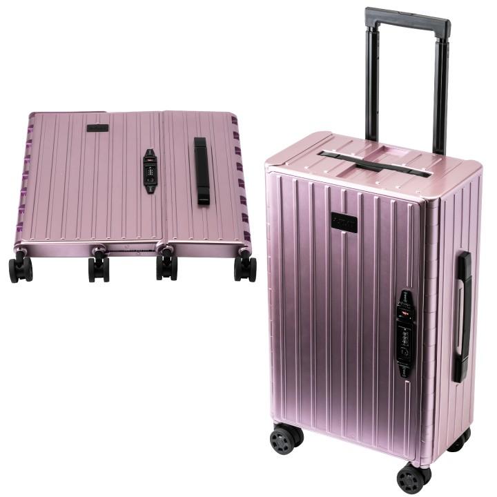【新品未使用】&FLAT キャリーケース　赤　アンドフラット　スーツケース　35 ＆.FLAT 折り畳める キャリーケース スーツケース 機内持ち込み