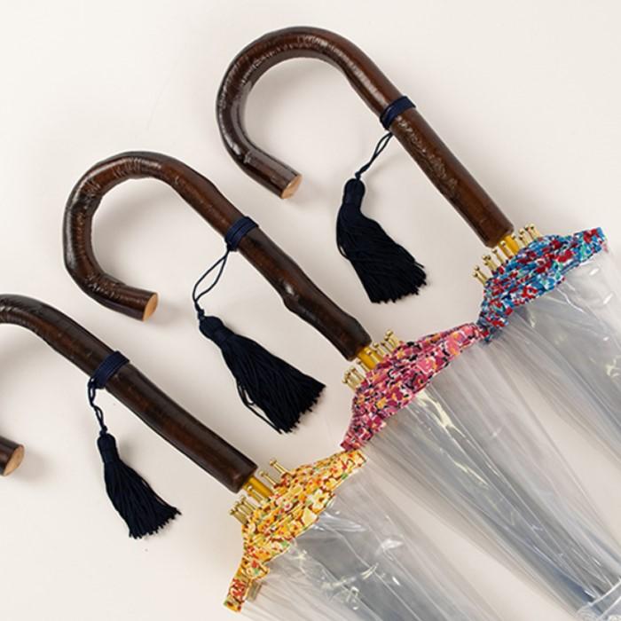 ホワイトローズ 十六夜桜 花かしげ レディース 高級ビニール傘 長傘 16