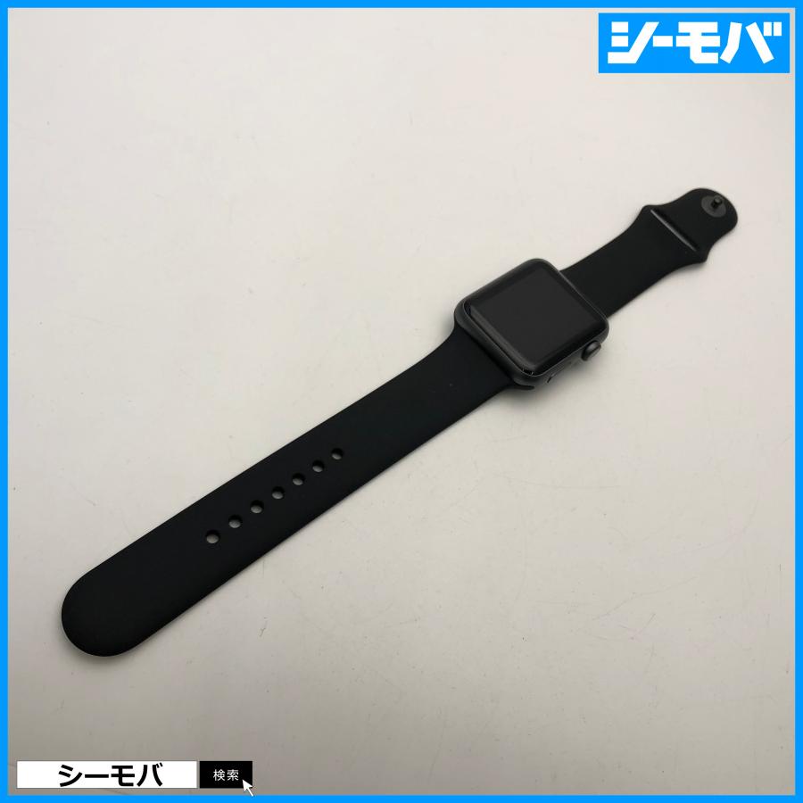 Apple Watch Series 1 42mm Case スペースグレー Sport Band Black A1803 MPO32J/A 美品 箱、付属品あり RUUN11352｜seegrammobile｜03