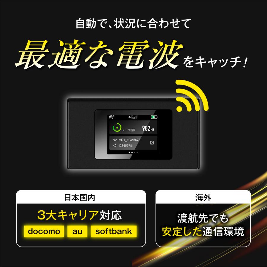 契約不要 電源オンで使える100ギガセット】モバイル ポケット Wi-Fi  