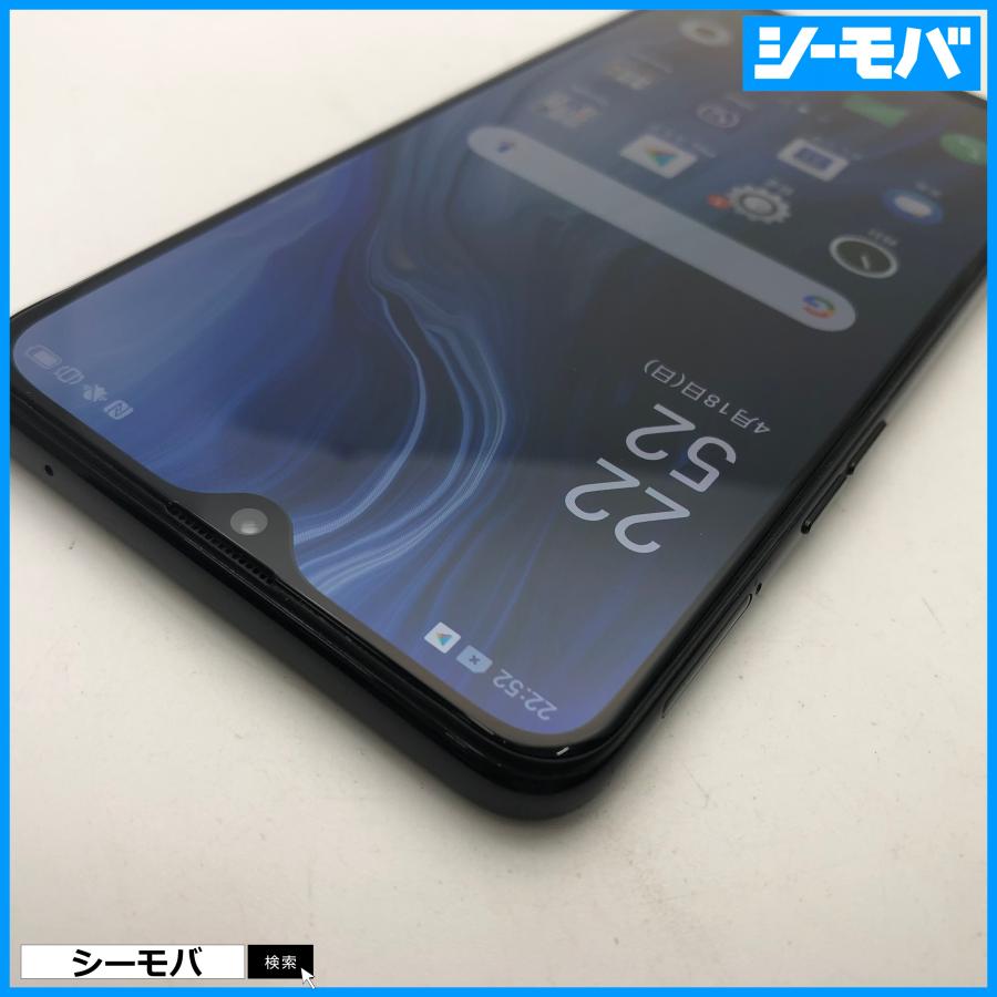 スマホ Oppo Reno A CPH1983 楽天モバイル SIMフリー RAKUTEN ブラック