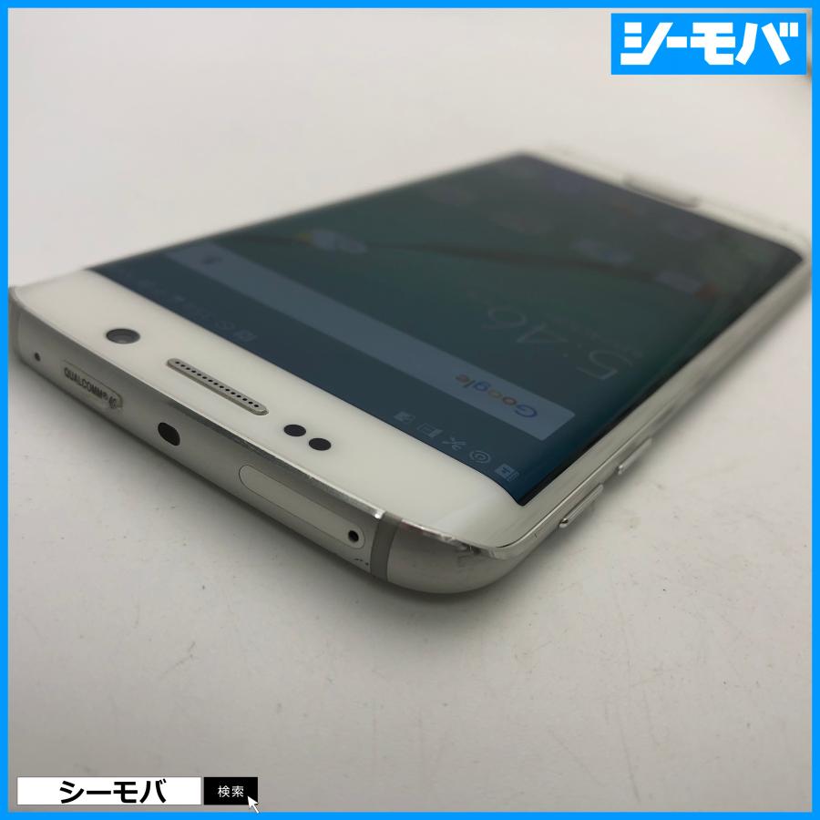 スマホ Galaxy S6 edge SCV31 32GB SIMフリーSIMロック解除済み au ホワイト 美品 android