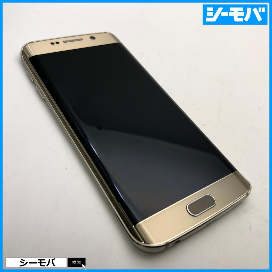 スマホ Galaxy S6 edge SCV31 32GB SIMフリーSIMロック解除済み au ゴールド 良品 android