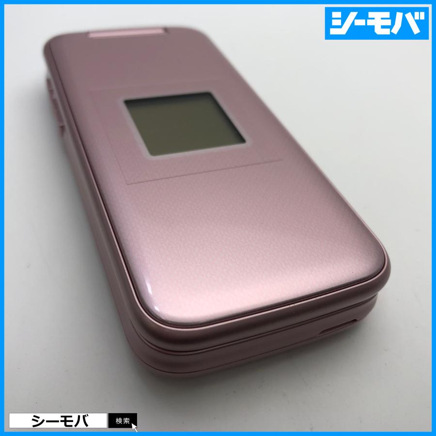 ガラホ らくらくホン F-01M SIMフリーSIMロック解除済 ピンク 未使用 