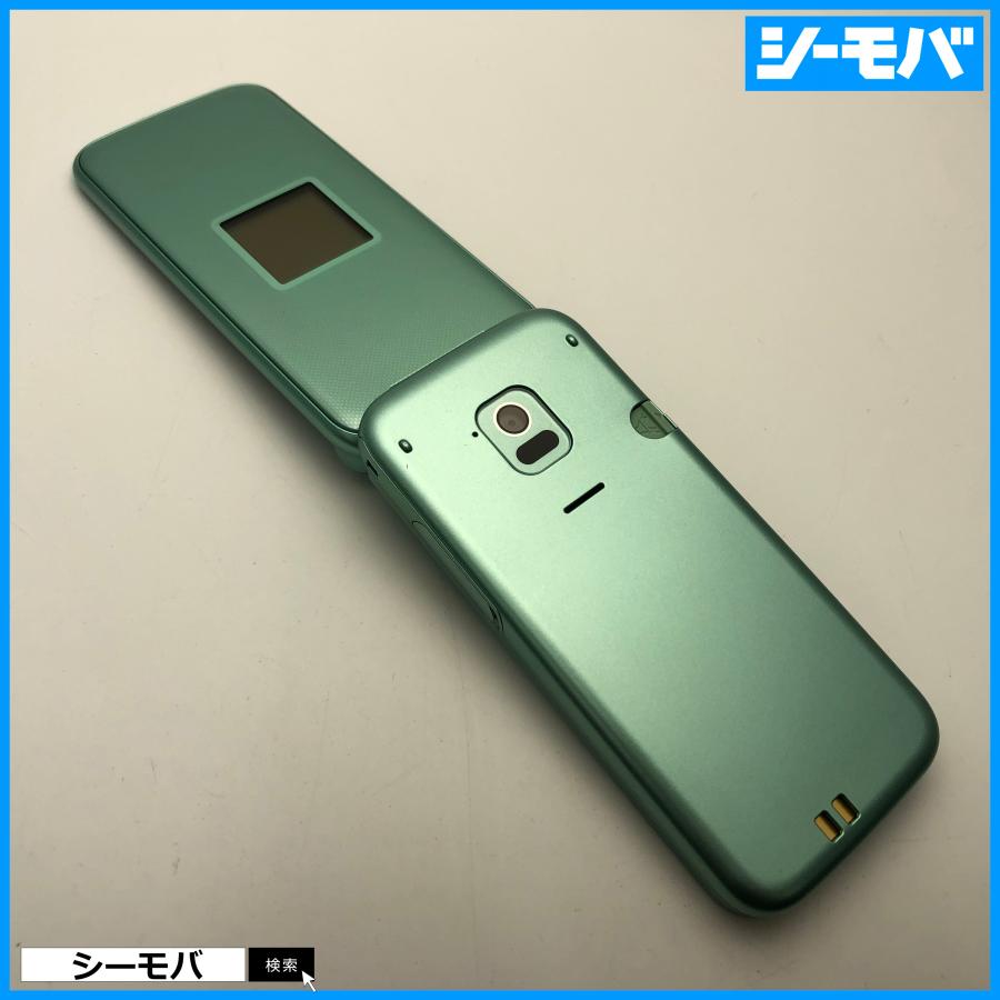 ガラケー らくらくホン F-02J 上美品 ドコモ グリーン SIMロック解除