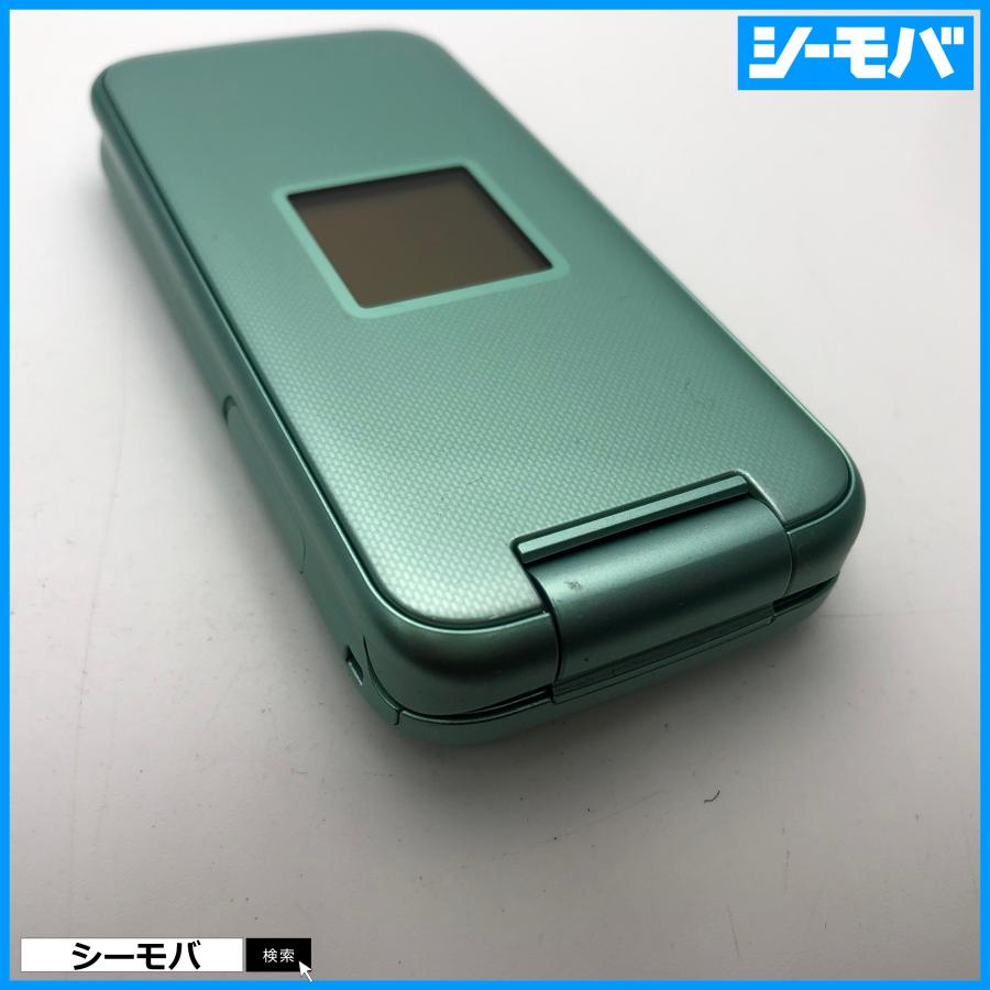ガラケー らくらくホン F-02J 美品 ドコモ グリーン SIMロック解除可能