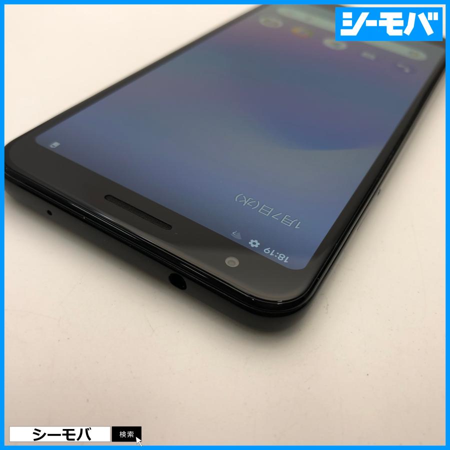 スマホ Google Pixel 3a ブラック 64GB 上美品 SIMフリーSIMロック解除 