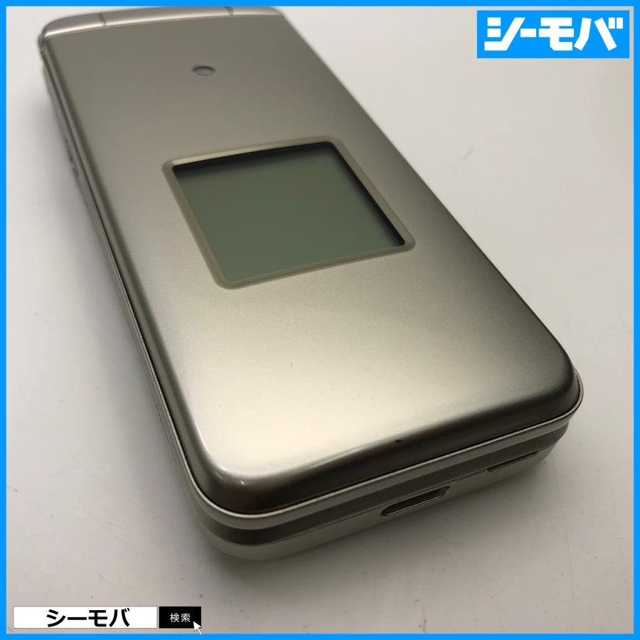 ガラケー かんたんケータイ KYF41 超美品 ゴールド SIMフリーSIMロック