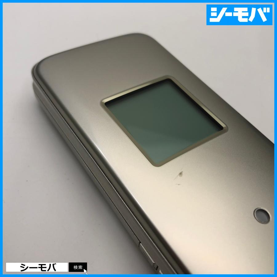 ガラケー かんたんケータイ KYF41 超美品 ゴールド SIMフリーSIMロック