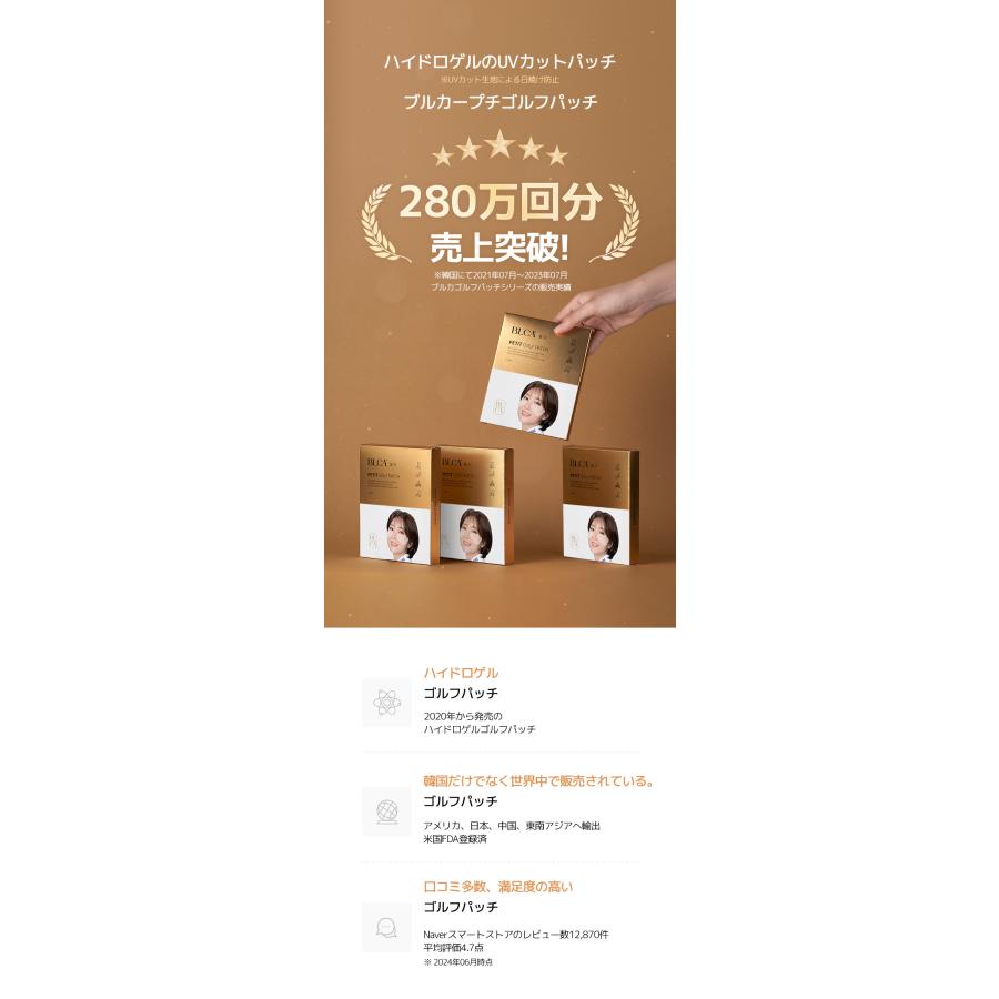 1箱（2枚入 x 5回分）【BLCA】 プチ ゴルフパッチ 「Sサイズ」 UV