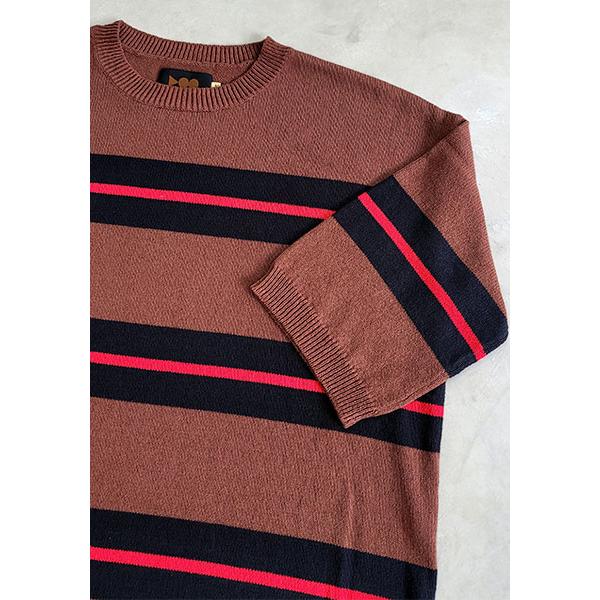 VOO ヴォー | BORDER SUMMER KNIT [COFFEE]｜seek-sapporo｜02