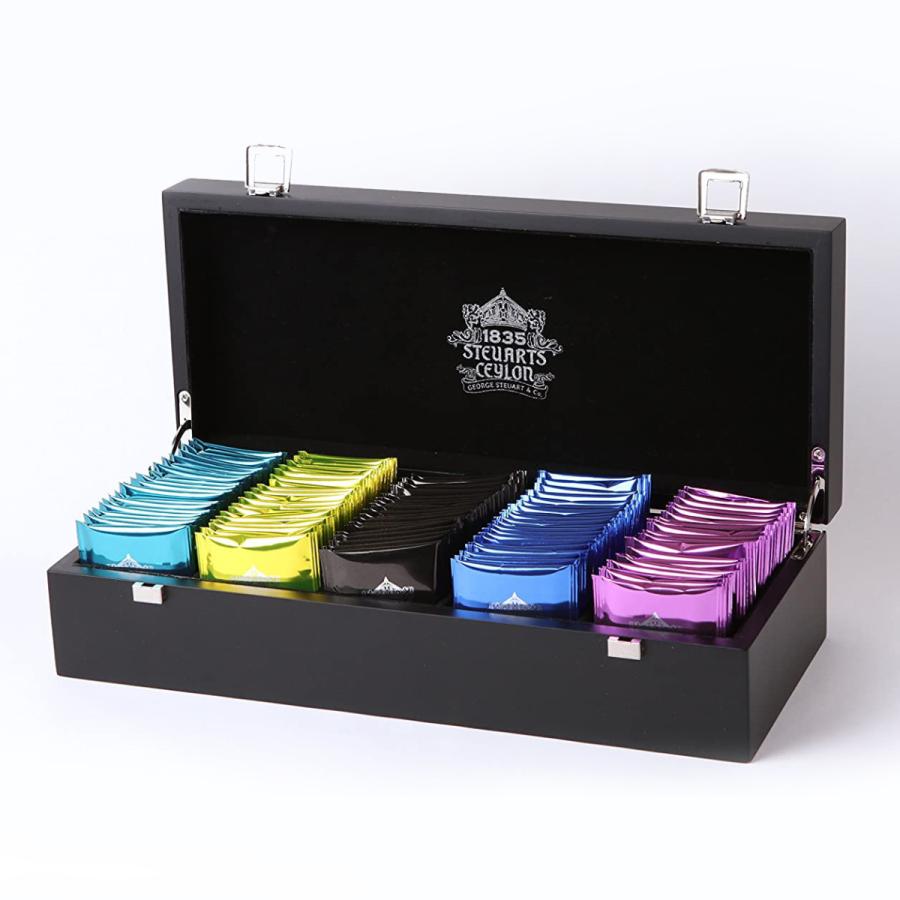 紅茶 ティーバッグ ギフト 木箱 ギフトボックス George Steuart Tea 5種類×20袋 ティー アソート フレーバーティー 高級 本_1