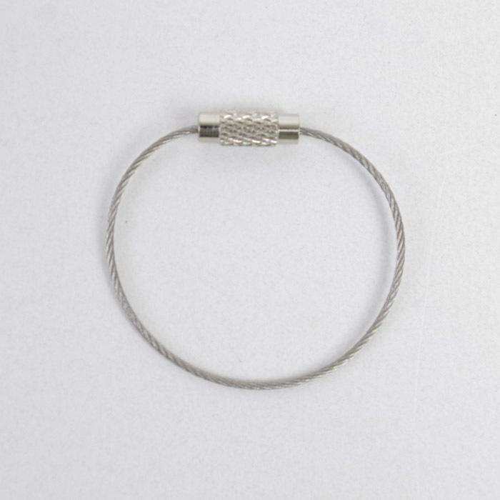 メール便 ワイヤーキーホルダー ワイヤーキーリング ネジ式 ワイヤー