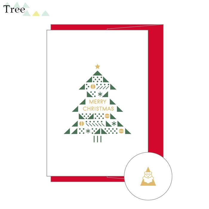 クリスマスカード メッセージカード おしゃれ グリーティングカード Xmasカード BONHEUR CHRISTMAS CARD サンタさん カード｜seek2｜05