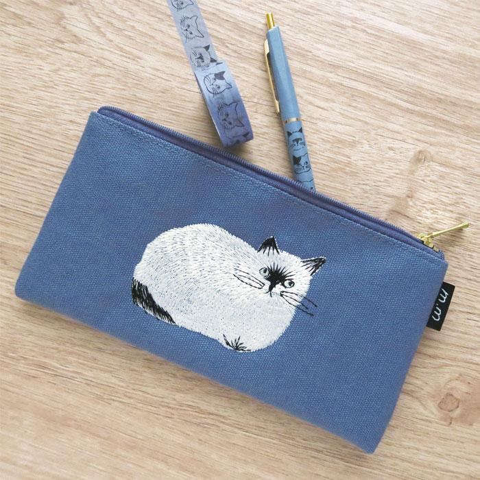 MATOKA（マトカ） ペンケース おしゃれ 女子 猫 動物 松尾ミユキ 刺繍