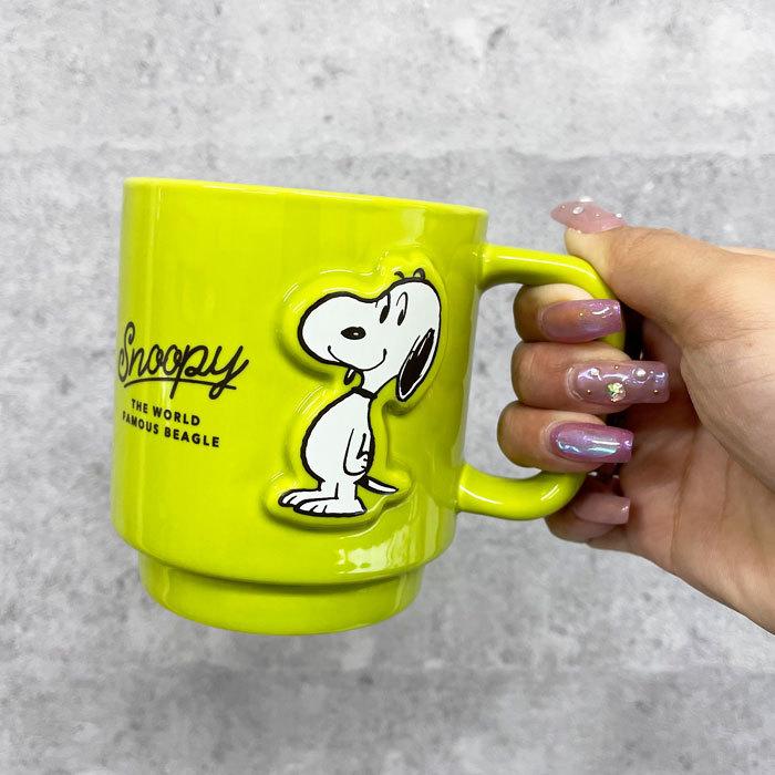 マグカップ スヌーピー キャラクター PEANUTS SNOOPY レリーフ マグ M