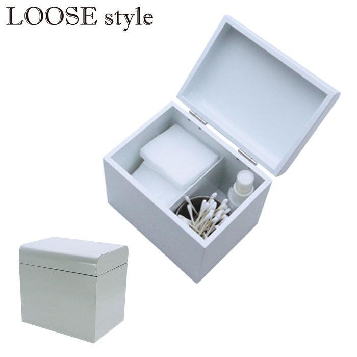 コットンケース 小物入れ LOOSE STYLE グレー ホワイト A374 コットン