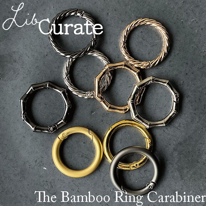 カラビナ 丸型 リング 丸 キーリング 丸カン おしゃれ バンブー型 The Bamboo Ring Carabiner サークルカラビナ 35mm | 