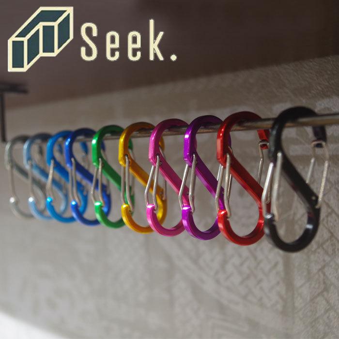 メール便 S字カラビナ おしゃれ キーホルダー カラビナ 鍵 メンズ レディース 全10色 アウト S字型 部品 超特価 金具 キーケース パーツ