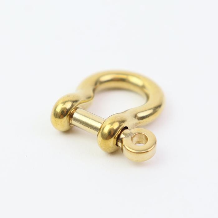 シャックル キーホルダー ねじ式 手カン Dカン 馬蹄型 真鍮 9mm ゴールド 金具 Uバックル 部品 パーツ DIY キーリング ハンドクラフト | ブランド登録なし | 02