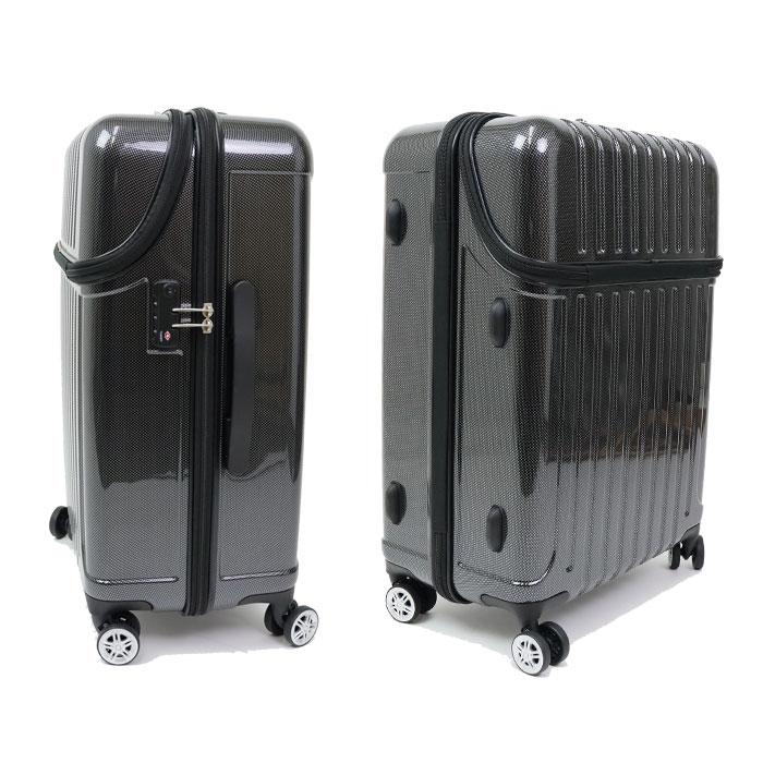 スーツケース トップオープン キャリーケース M ACTUS アクタス 59L ファスナー TSAロック 4〜5泊 国内旅行 旅行 修学旅行 送料無の画像