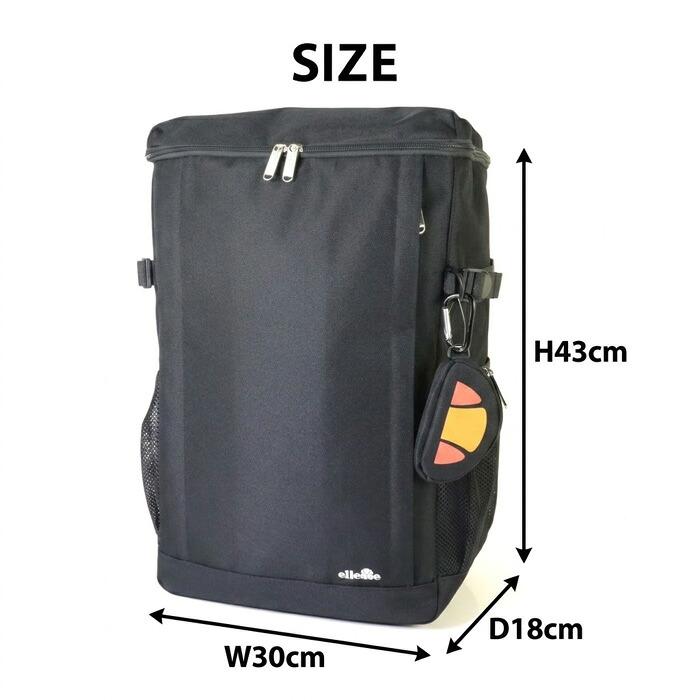 リュック 通学 女子 高校生 大容量 30L 黒 レディース ellesse