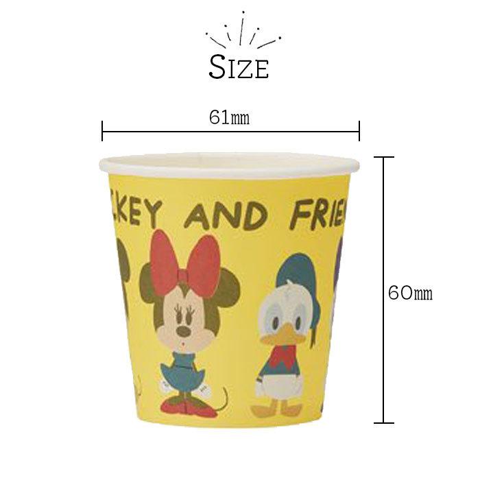 紙コップ 使い捨て 100ml 18個入 カップ コップ 柄アソート ディズニー