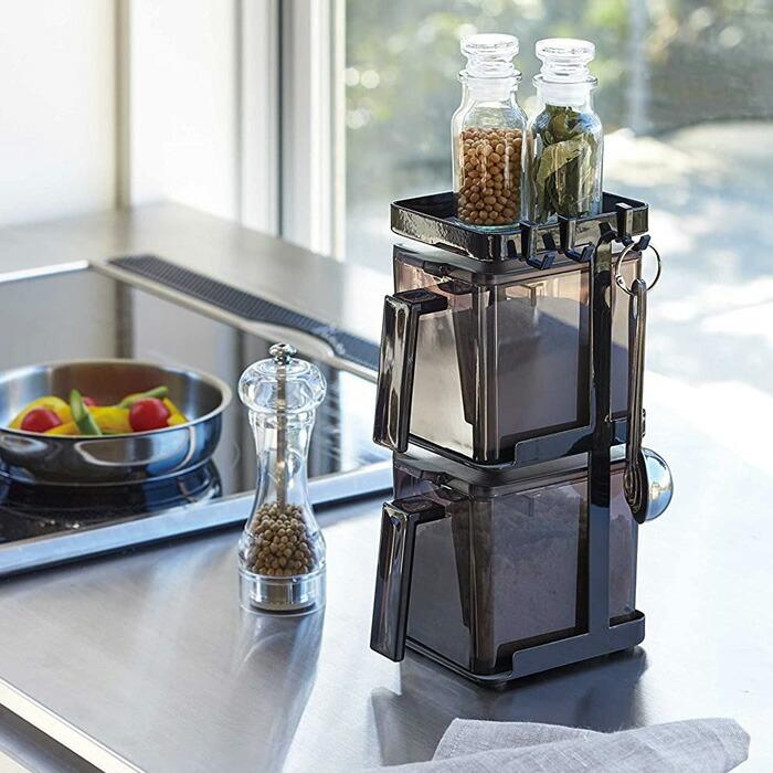 調味料入れ 調味料ラック スリム おしゃれ 調味料ストッカー2個 ラック3段セット ブラック ホワイト Tower タワー スパイスラック Th Seek 通販 Yahoo ショッピング