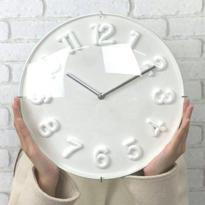 アントレックス 時計 壁掛け アナログ 北欧 掛け時計 3Dクロック