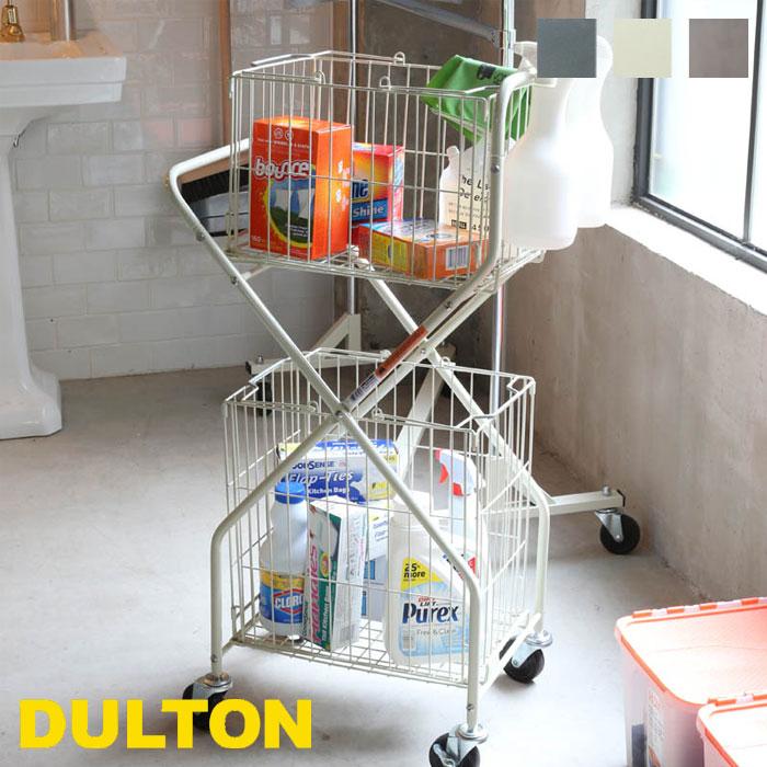 DULTON（ダルトン） ランドリーバスケット 2段 キャスター 洗濯カゴ