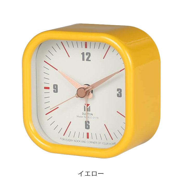 DULTON（ダルトン） スクエア アラームクロック 目覚まし時計 メタル