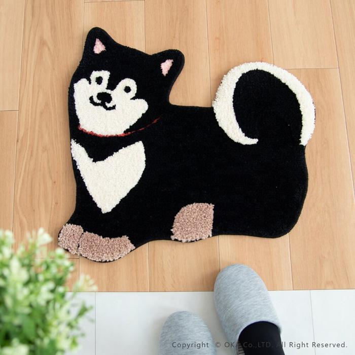 玄関マット 洗える 動物 アニマル かわいい 洗濯可 犬 トイレマット